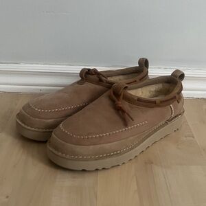 Ugg Men's Tan Leather Slip-On Loafers